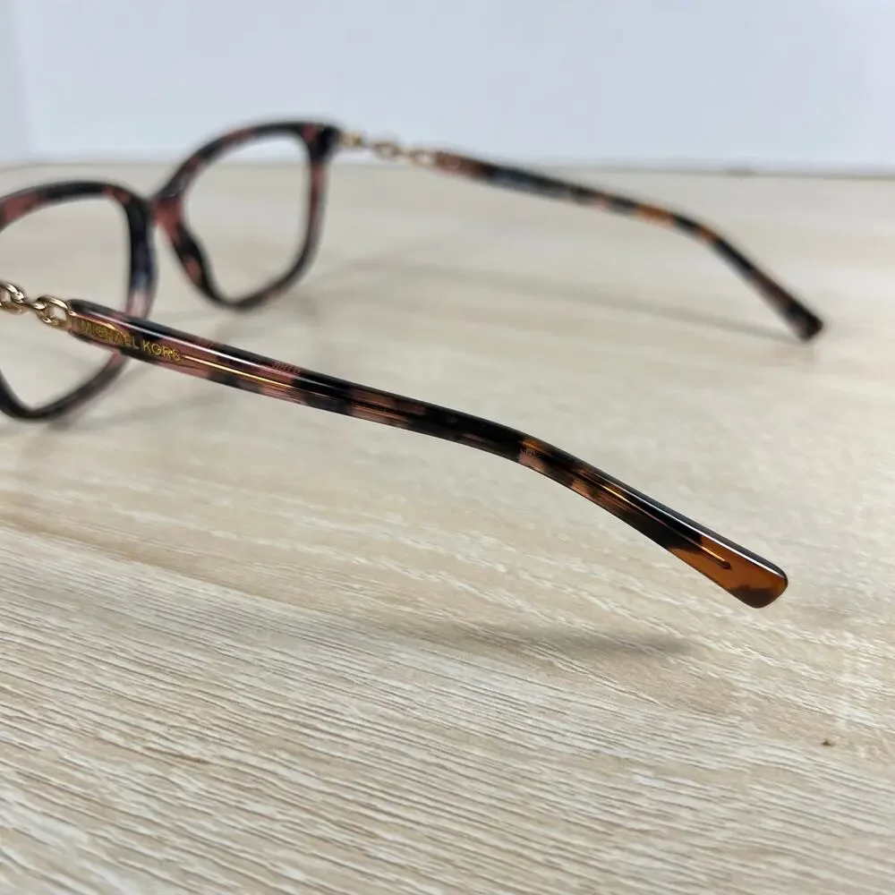 Michael Kors MK8018 Sabina IV Eyeglasses Pink Tortoise Chain Link 52-15-135